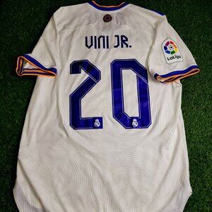 Vinicius Jr Real Madrid PLAYER ISSUE 2021 2022 Soccer Jersey Shirt L SKU# GQ1360